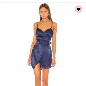 Superdown Zora Belted Mini Dress Navy